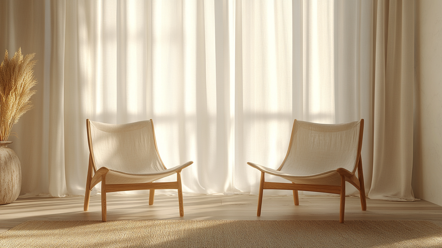 院長とスタッフが同じ方向を向いて歩む関係性を想起させる、二つの椅子やデスクが並ぶ穏やかなオフィス空間。